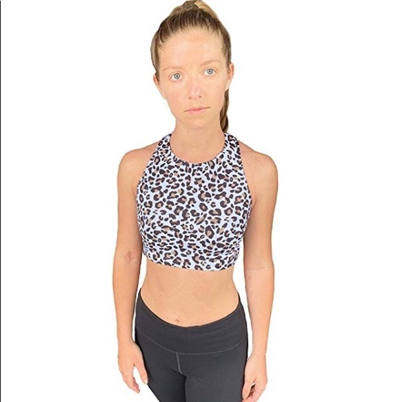 Lennox Leopard Print Sports Bra Crop - Picture 5 of 7